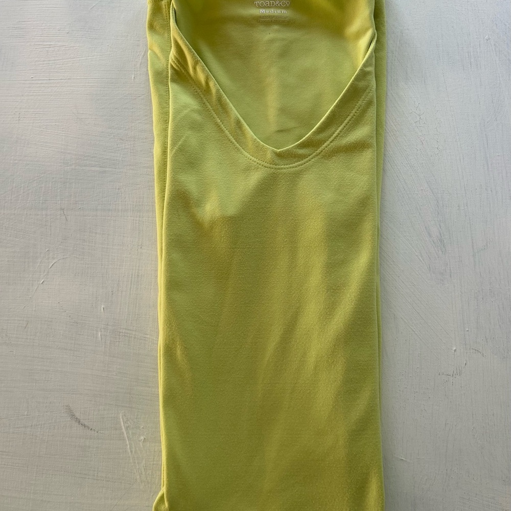 Toad&Co Lime V-Neck Mini Dress